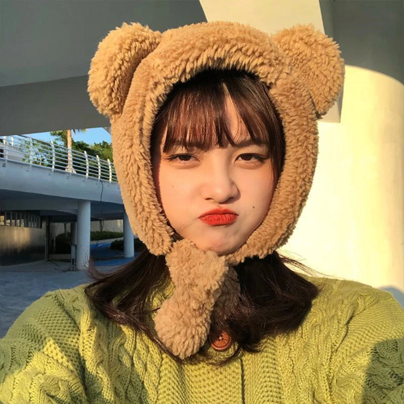 Newest Skullies & Beanies Cartoon Cute Bear Ear Novelty Hats Keep Warm Winter Outdppr Women Casual Plush Hat Scarf Set Caps
Newest Skullies & Beanies Cartoon Cute Bear Ear Novelty Hats Keep Warm Winter Outdppr Women Casual Plush Hat Scarf Set Caps