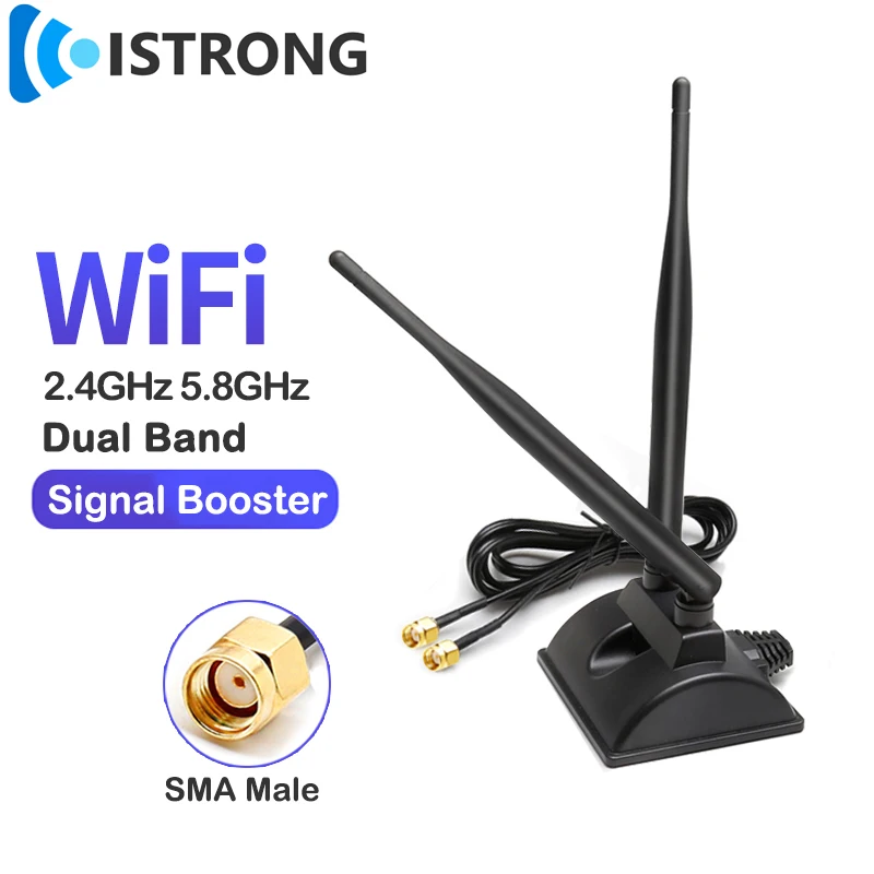 Wi-Fi роутер антенна 6dbi двухдиапазонный 2,4G 5,8 ГГц усилитель сигнала для ПК беспроводная сетевая карта Магнитная Базовая антенна SMA
Wi-Fi роутер антенна 6dbi двухдиапазонный 2,4G 5,8 ГГц усилитель сигнала для ПК беспроводная сетевая карта Магнитная Базовая антенна SMA