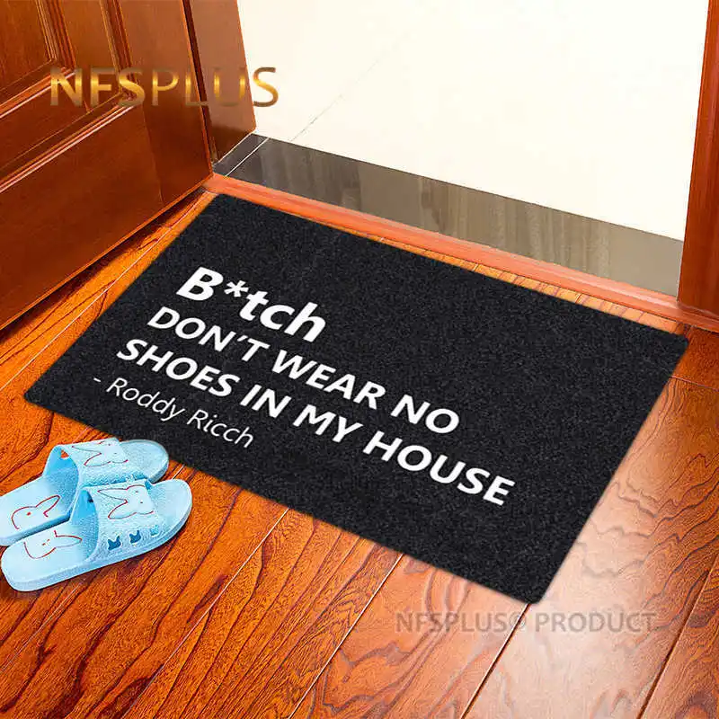 Decorative Door Mat Carpet Outdoor Indoor Doormat Shoes Clean 40x60cm DON'T WEAR NO SHOES IN MY HOUSE Print Anti-Slip Floor Mats
Decorative Door Mat Carpet Outdoor Indoor Doormat Shoes Clean 40x60cm DON'T WEAR NO SHOES IN MY HOUSE Print Anti-Slip Floor Mats
