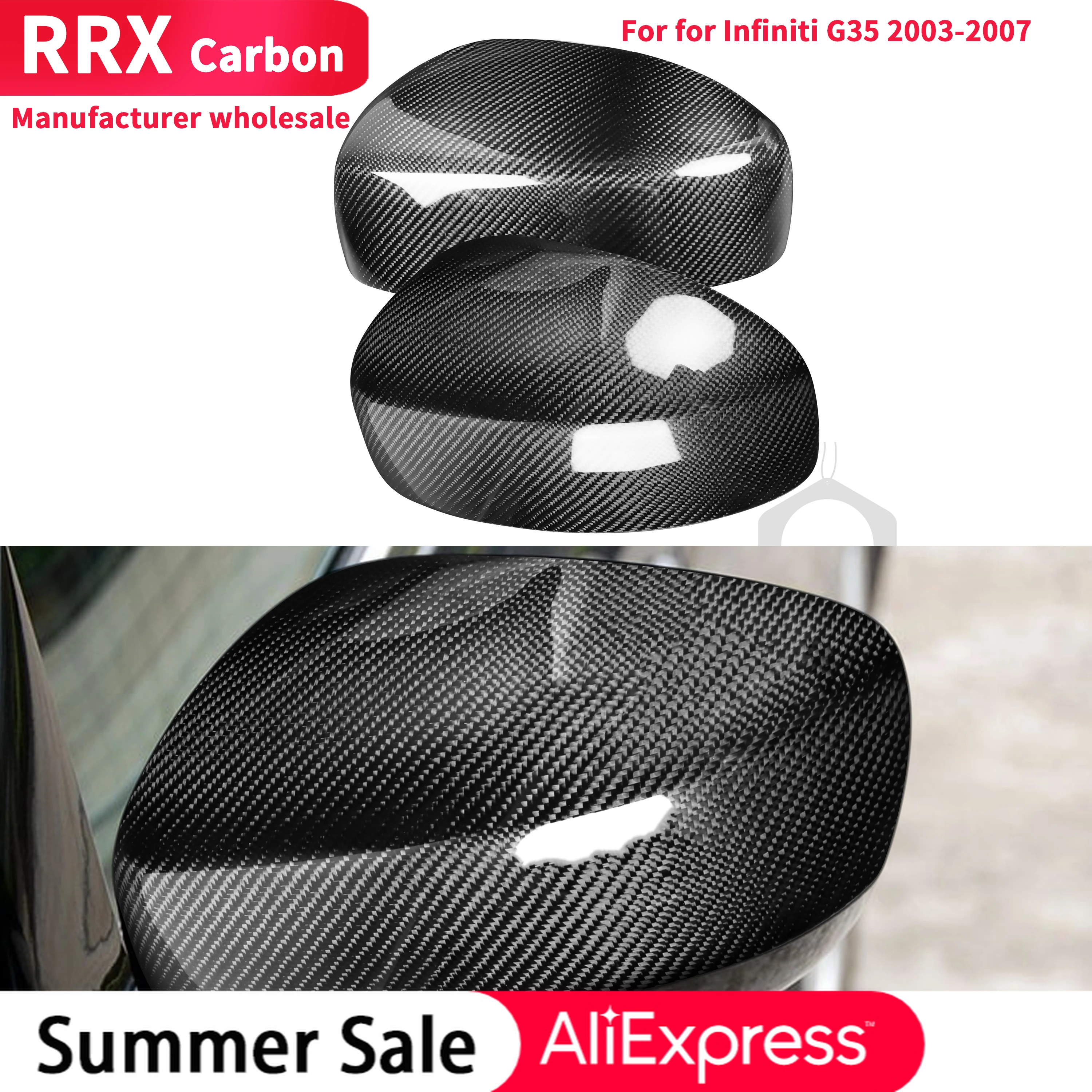 LHD 2pcs Retrofit Accessories Glossy Real Carbon Fiber Rearview Mirror Cover Caps For Infiniti G35 2003-2007 G35X 2007-2008
LHD 2pcs Retrofit Accessories Glossy Real Carbon Fiber Rearview Mirror Cover Caps For Infiniti G35 2003-2007 G35X 2007-2008
