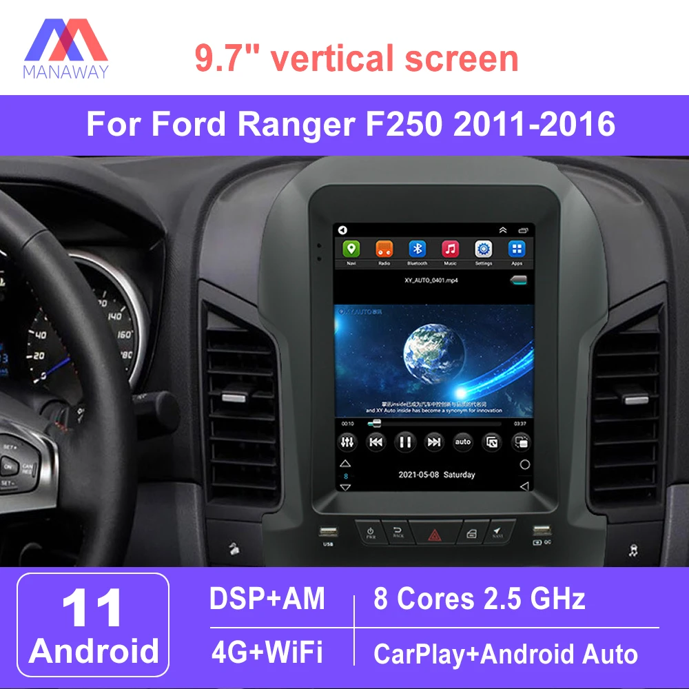 Вертикальный экран 9,7 дюйма для Ford Ranger F250 2011-2016, автомобильное радио, стерео, мультимедийный видеоплеер, навигация GPS
Вертикальный экран 9,7 дюйма для Ford Ranger F250 2011-2016, автомобильное радио, стерео, мультимедийный видеоплеер, навигация GPS