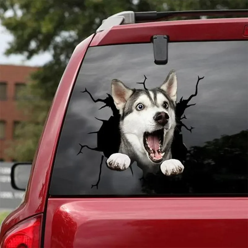 Stickers Funny Dog Head In The Crack Vinyl Car Stickers Decals Car-window Decorative Goods Husky Bulldog Crack Sticker
Stickers Funny Dog Head In The Crack Vinyl Car Stickers Decals Car-window Decorative Goods Husky Bulldog Crack Sticker