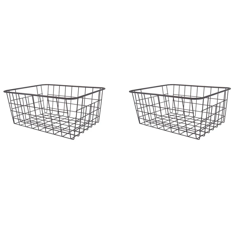 2Pcs Wire Baskets, Food Organizers Basket,Kitchen Bathroom Storage Organizing Storage Supplies
2Pcs Wire Baskets, Food Organizers Basket,Kitchen Bathroom Storage Organizing Storage Supplies