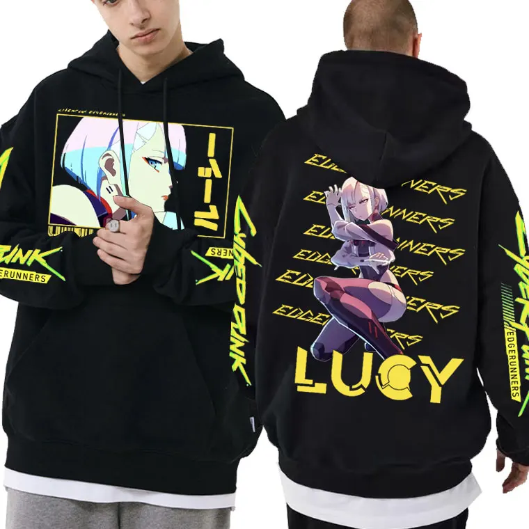 Cyberpunk Edgerunners Lucy Print Hoodie Men Women Fashion Punk Rock Sweatshirt Man Black Fleece Hoodies Male Hip Hop Streetwear
Cyberpunk Edgerunners Lucy Print Hoodie Men Women Fashion Punk Rock Sweatshirt Man Black Fleece Hoodies Male Hip Hop Streetwear