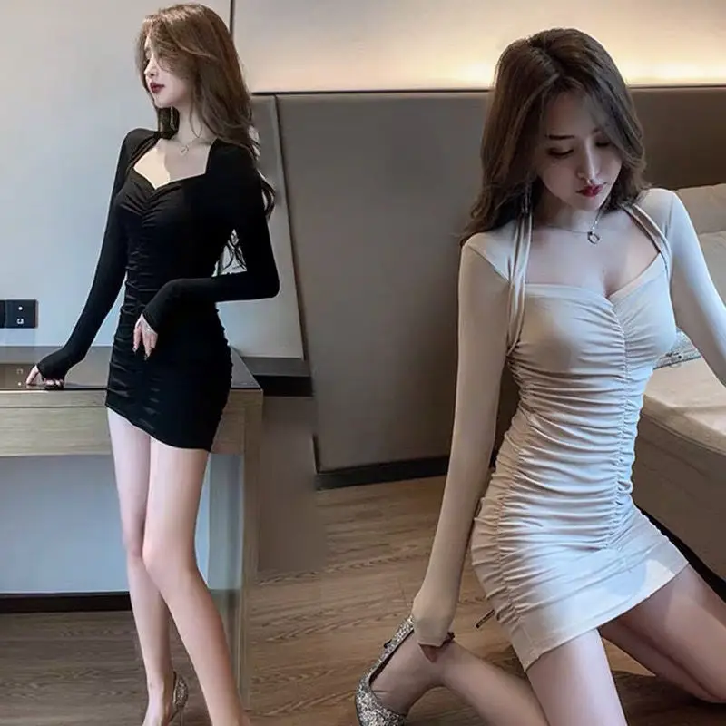 Bodycon Dress Mini Women Clothing Black Spring Autumn Sexy V Neck Long Sleeve Elegant Party Dresses Black Club Robe Femme X142
Bodycon Dress Mini Women Clothing Black Spring Autumn Sexy V Neck Long Sleeve Elegant Party Dresses Black Club Robe Femme X142