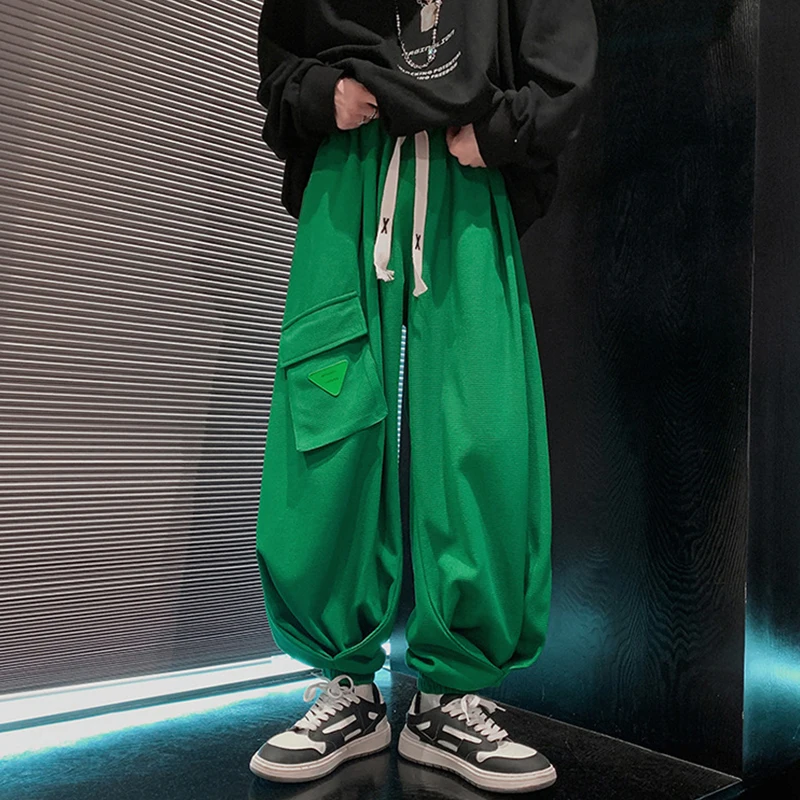 HOUZHOU Green Waffle Lantern Pants Men Y2K Black Cargo Trousers Male Loose Casual Sweatpants Japanese Streetwear Hip Hop Pockets
HOUZHOU Green Waffle Lantern Pants Men Y2K Black Cargo Trousers Male Loose Casual Sweatpants Japanese Streetwear Hip Hop Pockets