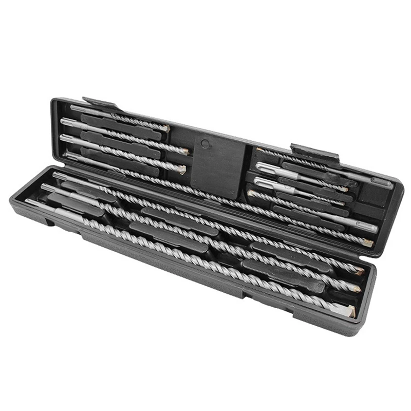 11Pcs SDS Electric Hammer Drill Bits, YG8C Carbide Steel Flat Head Electric Hammer Masonry Drill Bit Set,10X160-20X450mm
11Pcs SDS Electric Hammer Drill Bits, YG8C Carbide Steel Flat Head Electric Hammer Masonry Drill Bit Set,10X160-20X450mm