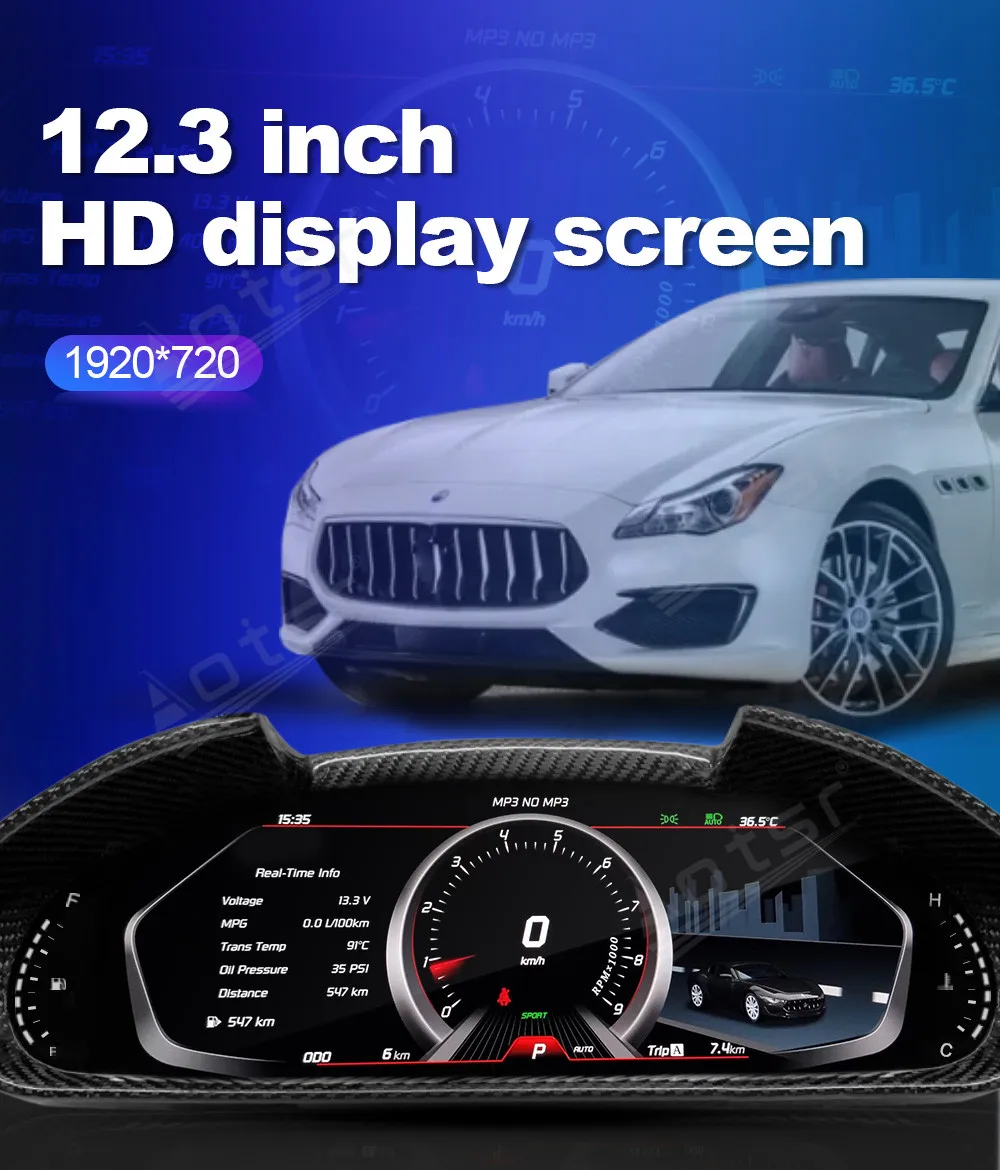 Для Maserati Quattroporte 2004 - 2012 Android автомобильный цифровой кластер ЖК приборная панель приборной панели многофункциональный плеер
Для Maserati Quattroporte 2004 - 2012 Android автомобильный цифровой кластер ЖК приборная панель приборной панели многофункциональный плеер
