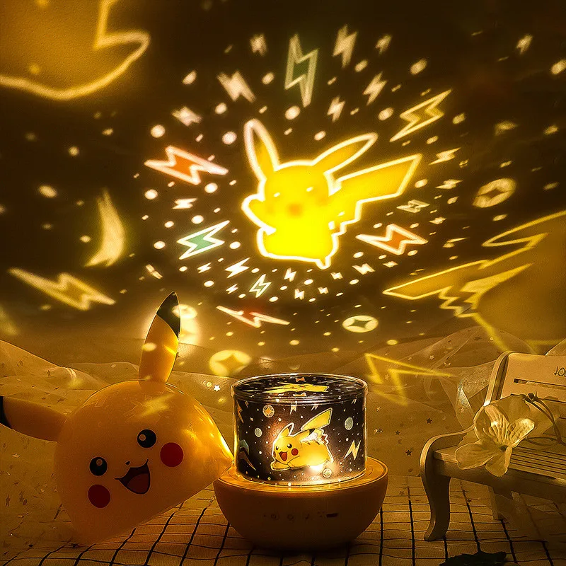 1pcs Pokemon Pikachu Projection Lamp Rotating Music Box Pokémon Remote Control Bedroom Night Light Toy Children's Birthday Gift
1pcs Pokemon Pikachu Projection Lamp Rotating Music Box Pokémon Remote Control Bedroom Night Light Toy Children's Birthday Gift