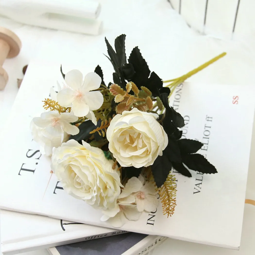 Home Decor Artificial Silk Hand Bouquet Mixed Artificial Flowers Peony Rose Hydrangea Decor Wedding Decoration Mariage
Home Decor Artificial Silk Hand Bouquet Mixed Artificial Flowers Peony Rose Hydrangea Decor Wedding Decoration Mariage