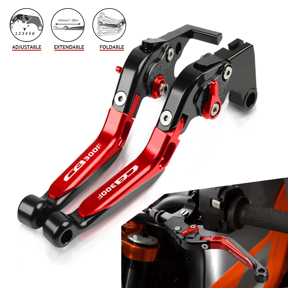 Motorcycle Adjustable Brake Clutch Lever Handle Grips Handlebars Accessories For Honda CB300F CB 300 F 2014 2015 2016 2017 2018 
Motorcycle Adjustable Brake Clutch Lever Handle Grips Handlebars Accessories For Honda CB300F CB 300 F 2014 2015 2016 2017 2018