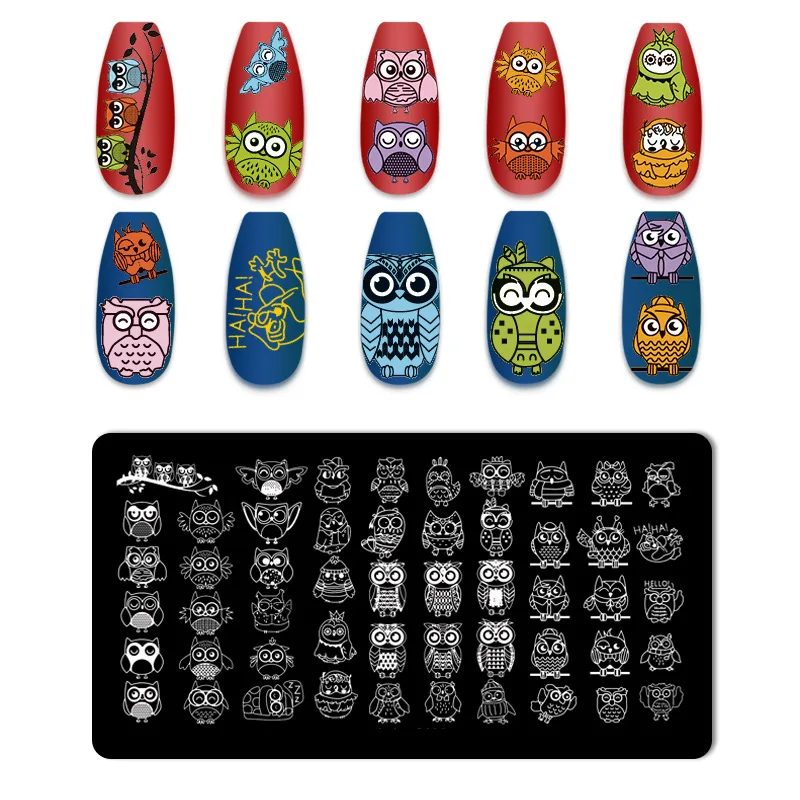 Butterfly Cat Nail Stamping Plates Animal Owl Unicorn Pattern Nail Template Plate Rectangle Stamp Manicure Tool Accessories
Butterfly Cat Nail Stamping Plates Animal Owl Unicorn Pattern Nail Template Plate Rectangle Stamp Manicure Tool Accessories