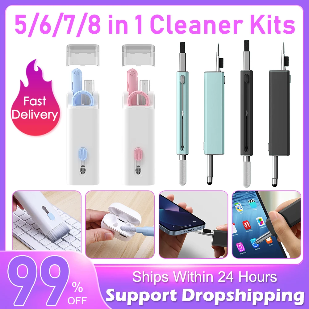 7/8 in 1 Wireless Earphone Cleaner Pen Kit Headphone Keyboard Cleaning Brush for Airpods Headset Keyboard Cleaning Tools
7/8 in 1 Wireless Earphone Cleaner Pen Kit Headphone Keyboard Cleaning Brush for Airpods Headset Keyboard Cleaning Tools