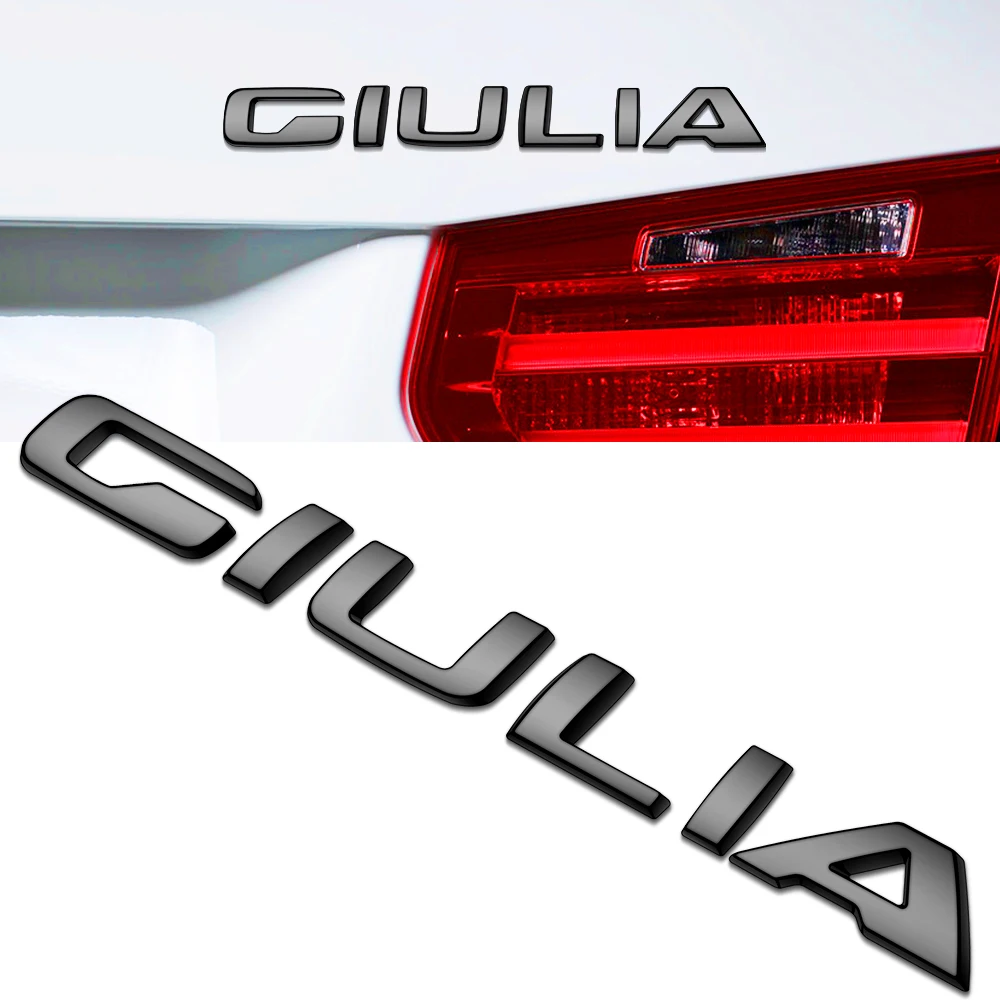 Auto Trunk Tail GIULIA Emblem Rear Sticker For Alfa Romeo 147 Giulia Spider Mito Car Trunk Tailgate GIULIA Letter Badge Decal
Auto Trunk Tail GIULIA Emblem Rear Sticker For Alfa Romeo 147 Giulia Spider Mito Car Trunk Tailgate GIULIA Letter Badge Decal