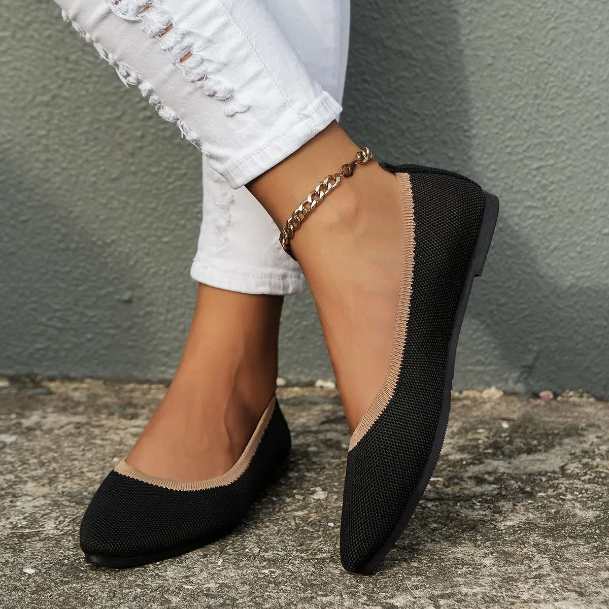 shallow Pointed Toe Ballet Flats Women Spring Autumn Low Slip on Comfortable Soft Mesh Flat Knitted Dress Shoes Ladies 43
shallow Pointed Toe Ballet Flats Women Spring Autumn Low Slip on Comfortable Soft Mesh Flat Knitted Dress Shoes Ladies 43