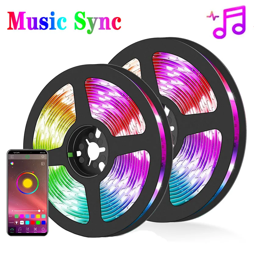 LED Strip Light RGB 5050 Music Synic Flexible Lamp Tape Luces USB DC5V Bluetooth Control TV Screen Backlight Home Decoration
LED Strip Light RGB 5050 Music Synic Flexible Lamp Tape Luces USB DC5V Bluetooth Control TV Screen Backlight Home Decoration