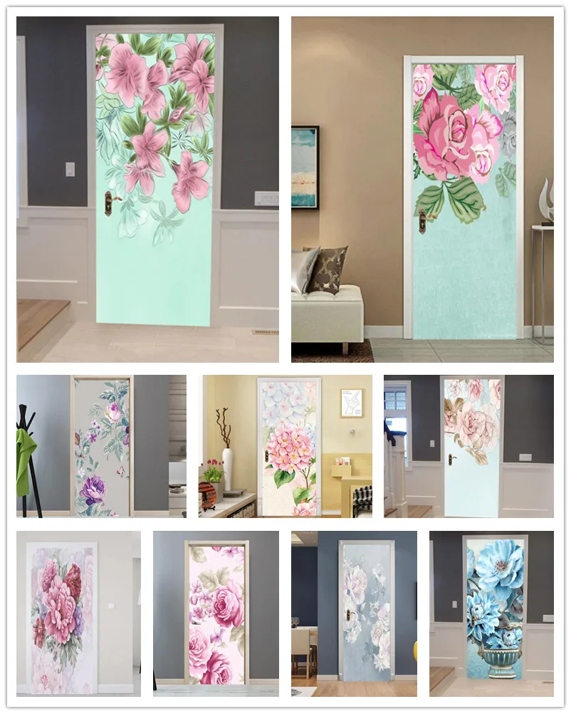 Self Adhesive Art Door Sticker Home Decor Door Cover Wall Sticker Mural Entrance Flower Floral Wallpaper
Self Adhesive Art Door Sticker Home Decor Door Cover Wall Sticker Mural Entrance Flower Floral Wallpaper