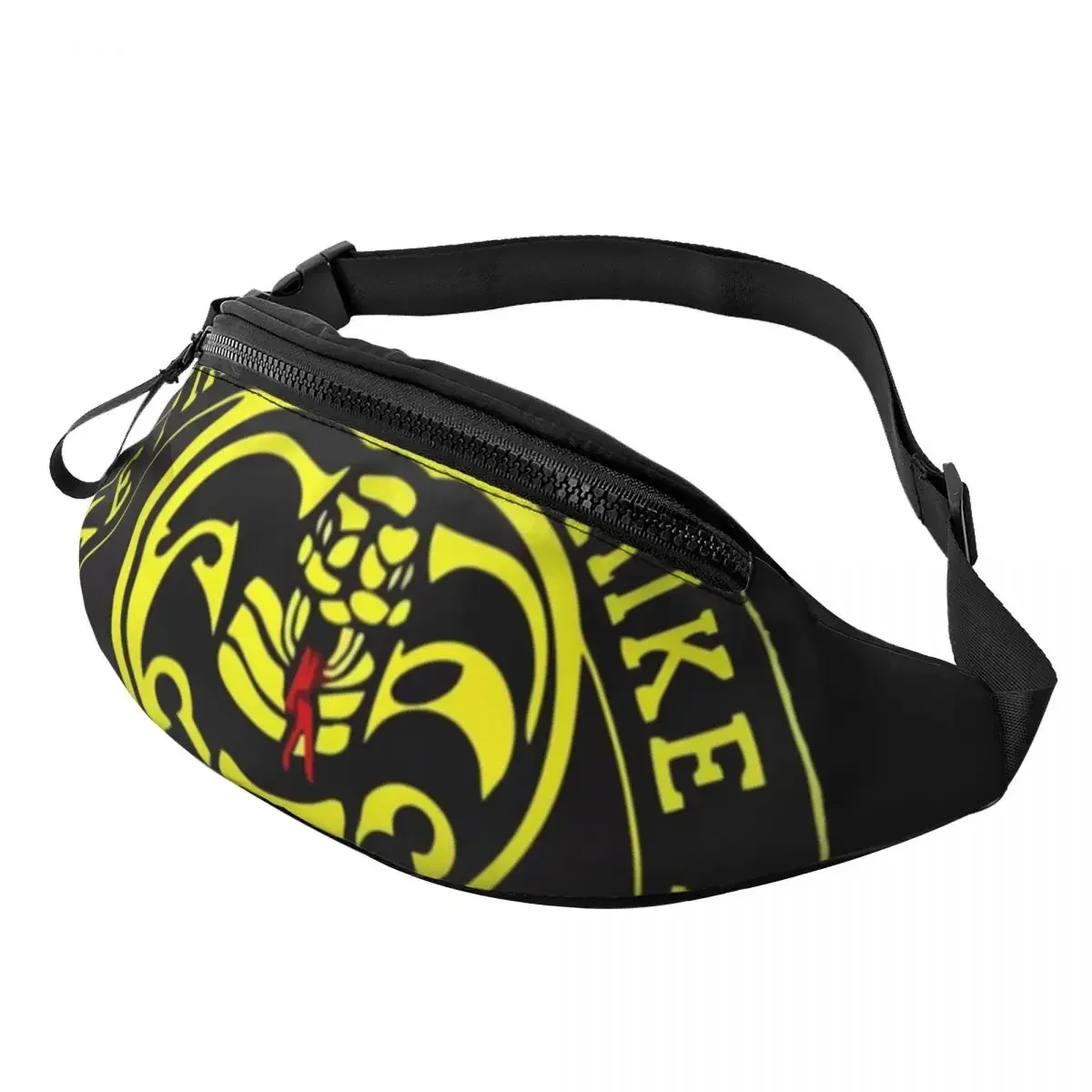 Cobra Kai Strike Hard Waist Bag No Mercy Fashion Polyester Waist Pack Sports Female Bag
Cobra Kai Strike Hard Waist Bag No Mercy Fashion Polyester Waist Pack Sports Female Bag