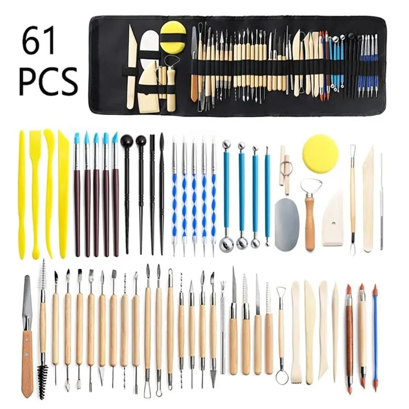 61 шт., инструменты для моделирования глины 
61 шт., инструменты для моделирования глины