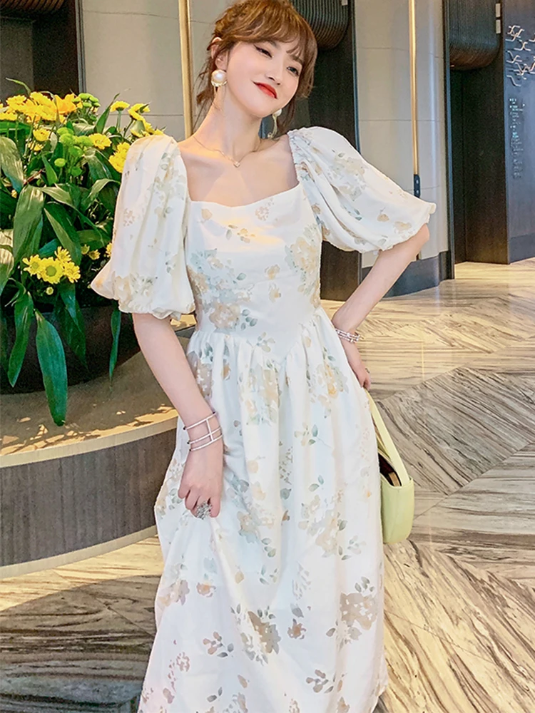 2022 Summer Women Maxi Dress Elegant Sweet Kawaii Jacquard Square Collar Puff Sleeve Backless Bow Ball Gown Robe Mujer Vestido
2022 Summer Women Maxi Dress Elegant Sweet Kawaii Jacquard Square Collar Puff Sleeve Backless Bow Ball Gown Robe Mujer Vestido