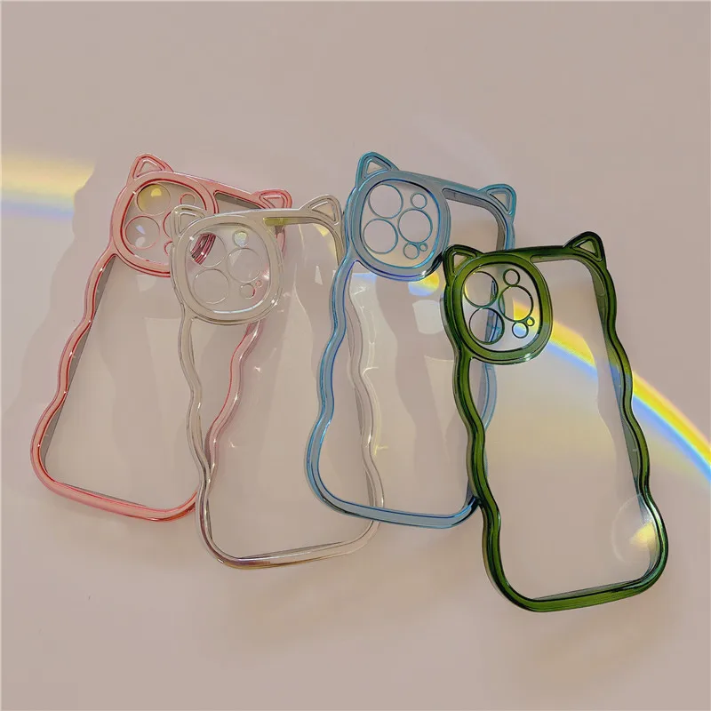 Transparent Cat Ears Electroplated Phone Case Cover for IPhone 7 8 14 Plus 11 12 13 14 Pro X XR XS Max Case for IPhone 14 Pro
Transparent Cat Ears Electroplated Phone Case Cover for IPhone 7 8 14 Plus 11 12 13 14 Pro X XR XS Max Case for IPhone 14 Pro