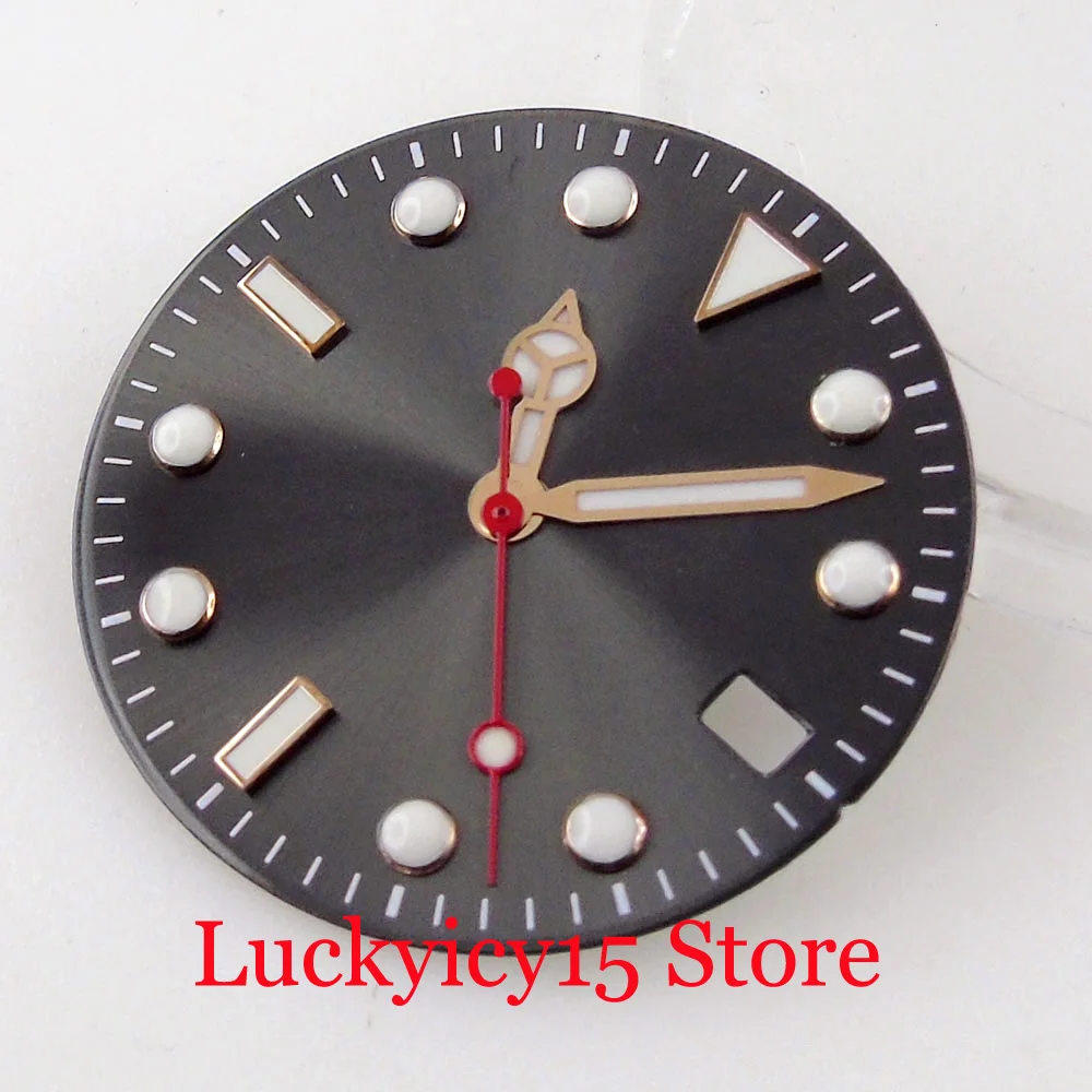 29mm Fit NH35A NH36A MIYOTA 82 ETA2824 Mingzhu DG 2813 Movement Automatic Men Grey Sunburst Dial With Blue Luminous Spare Parts
29mm Fit NH35A NH36A MIYOTA 82 ETA2824 Mingzhu DG 2813 Movement Automatic Men Grey Sunburst Dial With Blue Luminous Spare Parts