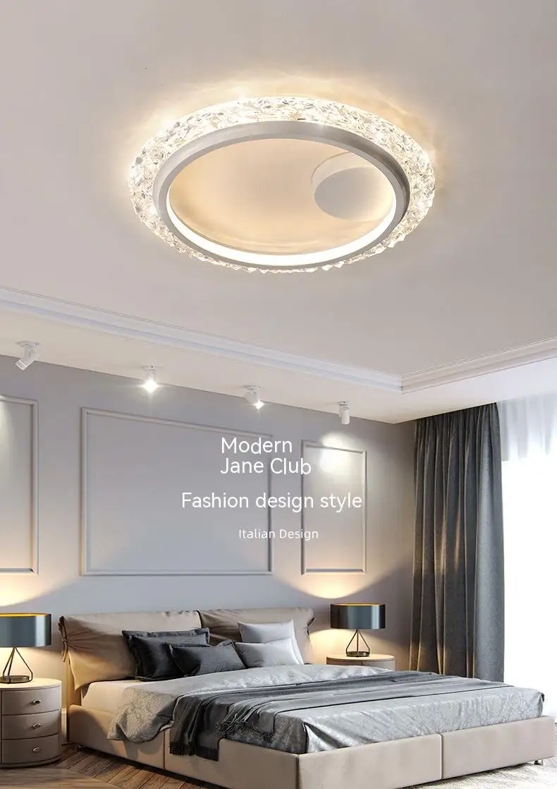 Bedroom Lamp New Light Luxury Modern Crystal Round Household LED Nordic Ceiling Lamp Creative Study Lamp Master Bedroom Lamp
Bedroom Lamp New Light Luxury Modern Crystal Round Household LED Nordic Ceiling Lamp Creative Study Lamp Master Bedroom Lamp