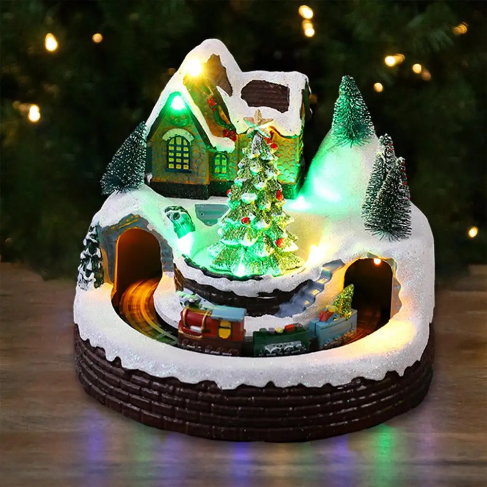 Colorful Light-up Hut Ornament for Christmas Christmas Ornament with Music Lights Colorful Lights Music Rotating Train Resin
Colorful Light-up Hut Ornament for Christmas Christmas Ornament with Music Lights Colorful Lights Music Rotating Train Resin