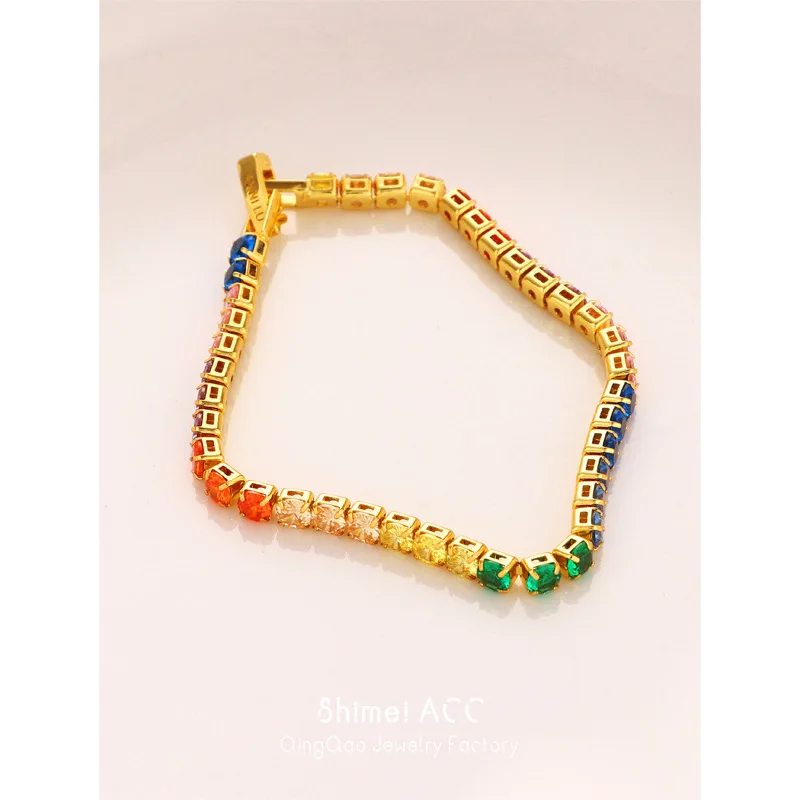New Arrival Hot Sale European and American High Texture Popular Personalized Color Zircon Bracelet Fashion Wild Hip Hop Tennis B
New Arrival Hot Sale European and American High Texture Popular Personalized Color Zircon Bracelet Fashion Wild Hip Hop Tennis B