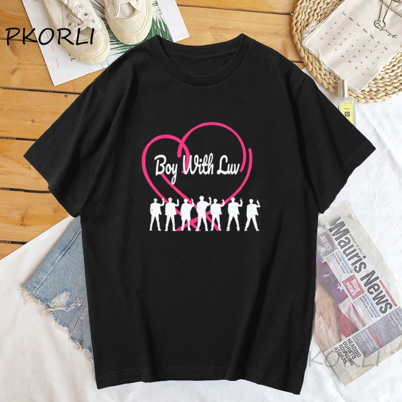 Футболки Bangtan с надписью «with Love» для мальчиков и женщин, корейская мода, хлопковые футболки с коротким рукавом и графическим принтом в стиле ...
Футболки Bangtan с надписью «with Love» для мальчиков и женщин, корейская мода, хлопковые футболки с коротким рукавом и графическим принтом в стиле ...