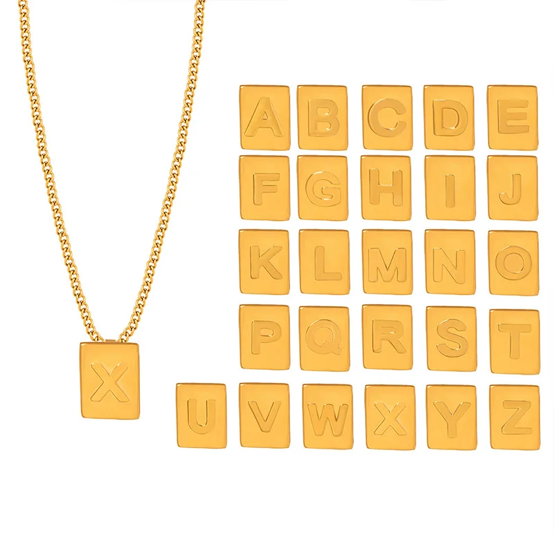 Titanium Steel A-Z 26 Initials Cube Necklace for Women Hip-Hop Gold-plated Alphabet Letter Clavicle Chain Charm Jewelry
Titanium Steel A-Z 26 Initials Cube Necklace for Women Hip-Hop Gold-plated Alphabet Letter Clavicle Chain Charm Jewelry