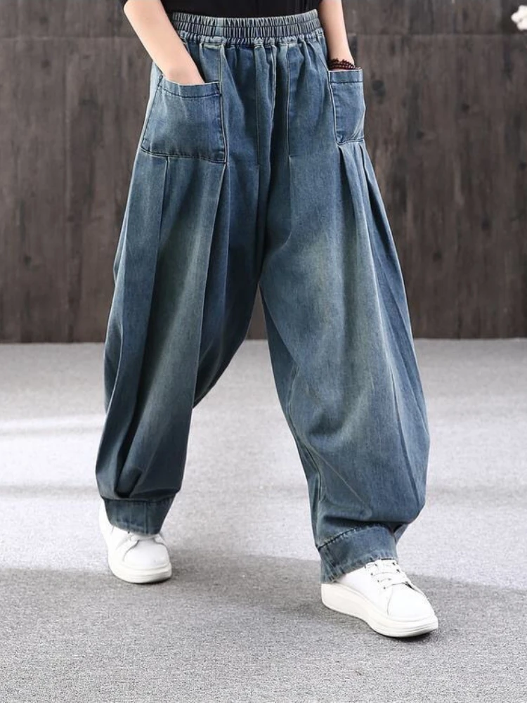 Jeans Spring Autumn New in Loose Trousers Oversize Retro Blue Casual Trousers Baggy Crosspants Women's Clothing y2k Streetwear
Jeans Spring Autumn New in Loose Trousers Oversize Retro Blue Casual Trousers Baggy Crosspants Women's Clothing y2k Streetwear