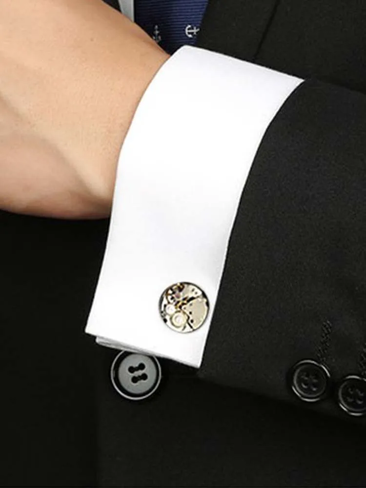 Hot Watch Movement Cufflinks for immovable Stainless Steel Steampunk Gear Watch Mechanism Cuff links for Mens Relojes gemelos
Hot Watch Movement Cufflinks for immovable Stainless Steel Steampunk Gear Watch Mechanism Cuff links for Mens Relojes gemelos