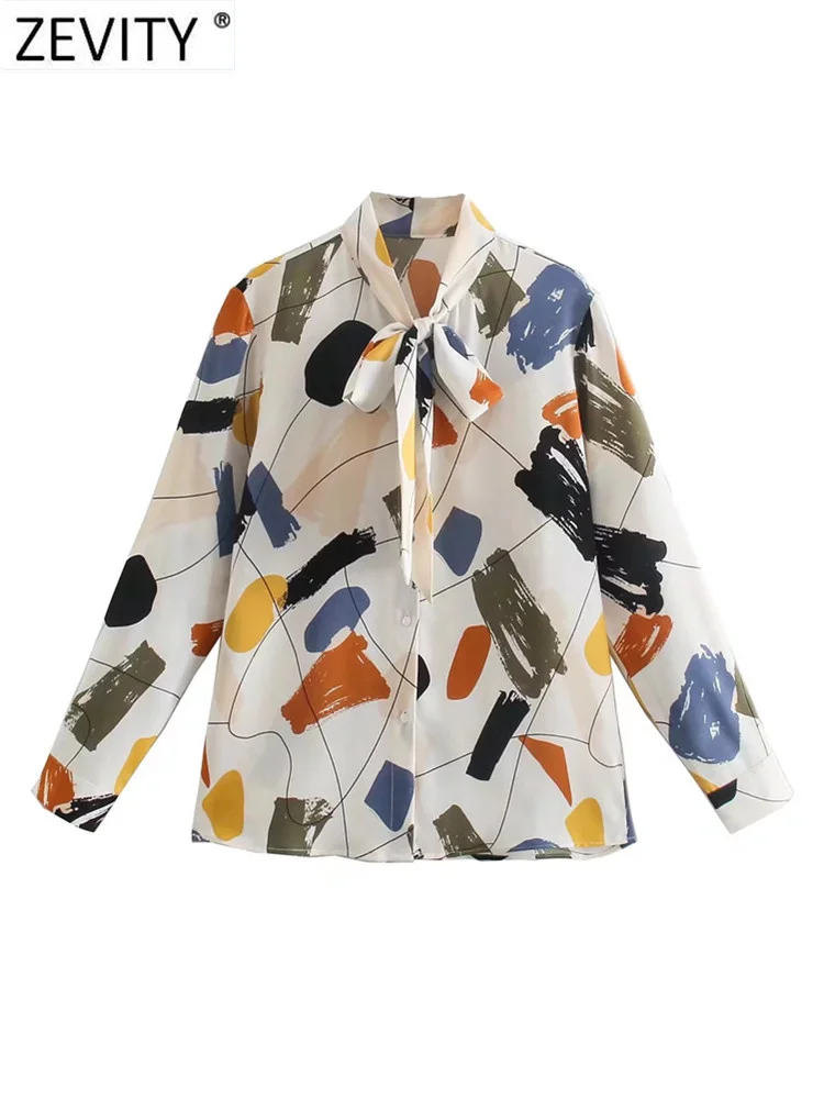 Zevity Women Vintage Colorful Graffiti Print Casual Shirt Office Lady Bow Collar Smock Blouse Roupas Chic Blusas Tops LS2145
Zevity Women Vintage Colorful Graffiti Print Casual Shirt Office Lady Bow Collar Smock Blouse Roupas Chic Blusas Tops LS2145