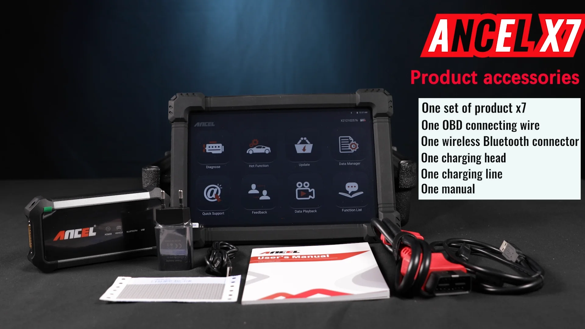 Ancel X7 Professional Auto Diagnostic Tools OBD2 Car Diagnosis Scanner Full Systems SAS IMMO TPMS Reset OBD 2 Automotive Scanner
Ancel X7 Professional Auto Diagnostic Tools OBD2 Car Diagnosis Scanner Full Systems SAS IMMO TPMS Reset OBD 2 Automotive Scanner