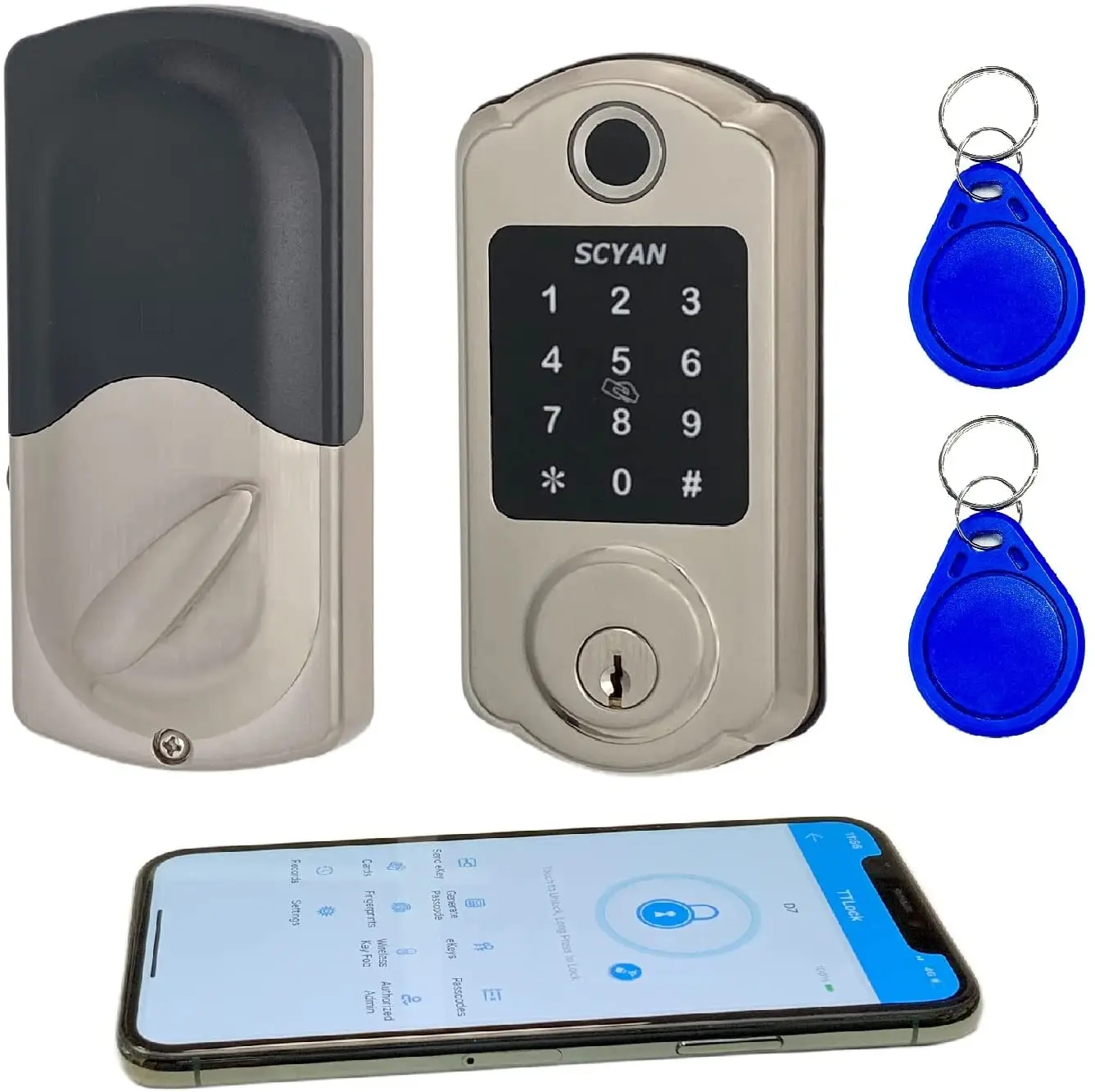 TT Lock App Fingerprint Deadbolt Door Lock Support , Code, RFID Card Reader And Keys Functions
TT Lock App Fingerprint Deadbolt Door Lock Support , Code, RFID Card Reader And Keys Functions