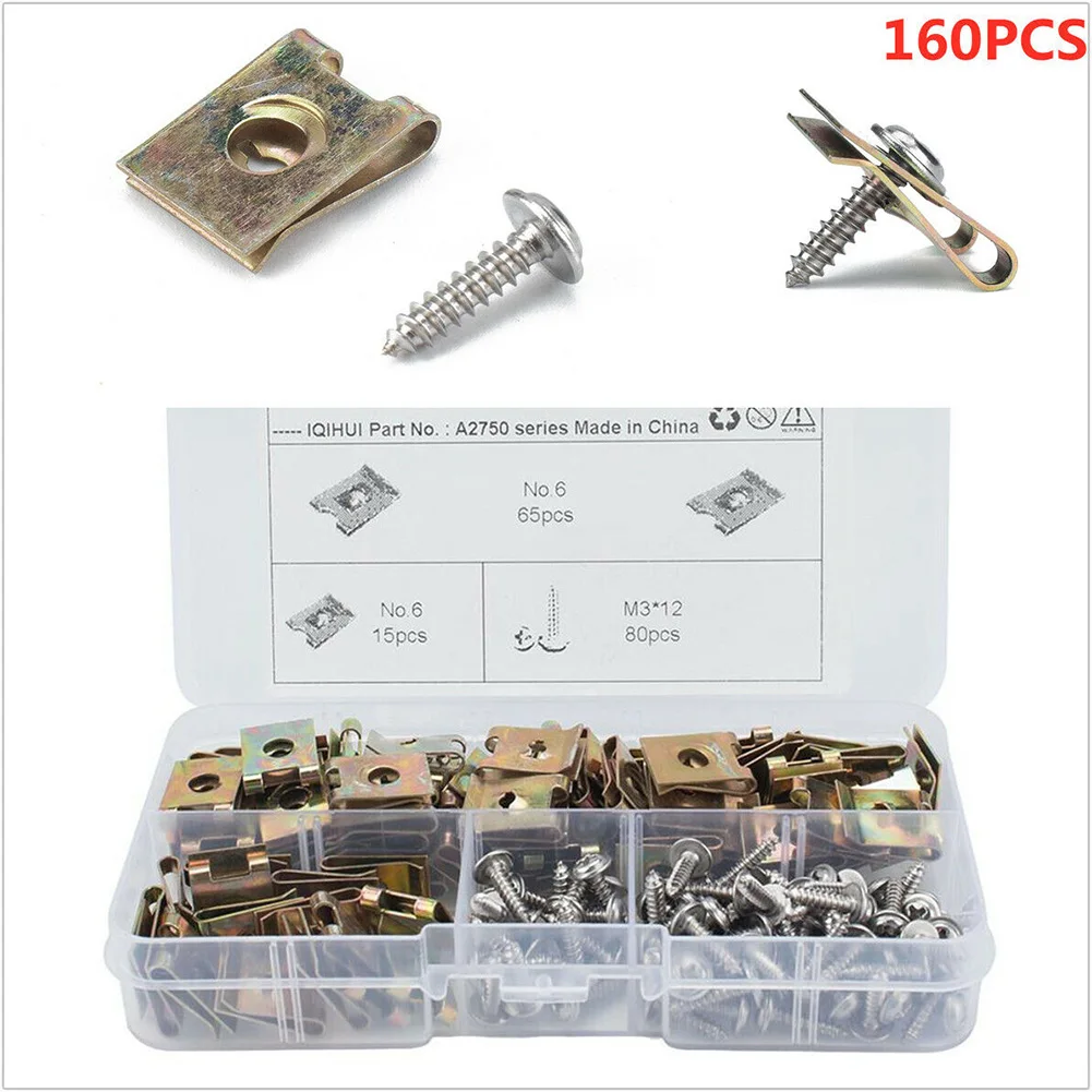 160PCS U Nuts Self Tapping Screw Spire U Clips Fits For Car Body Interior Panels Interior Trim Panels For Motor Vehicles
160PCS U Nuts Self Tapping Screw Spire U Clips Fits For Car Body Interior Panels Interior Trim Panels For Motor Vehicles