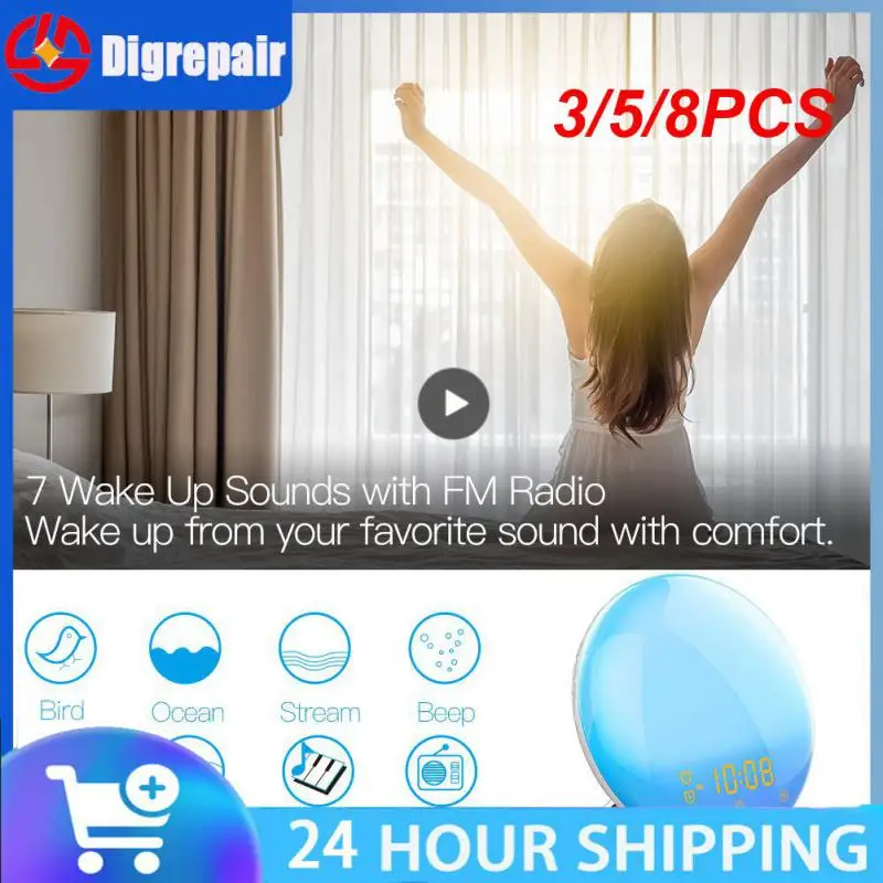 3/5/8PCS Tuya Wifi Lamp Hands-free Works With Alexa Google Home Alarm Clock Voice Control 7 Colors Smart Wake Up Light
3/5/8PCS Tuya Wifi Lamp Hands-free Works With Alexa Google Home Alarm Clock Voice Control 7 Colors Smart Wake Up Light