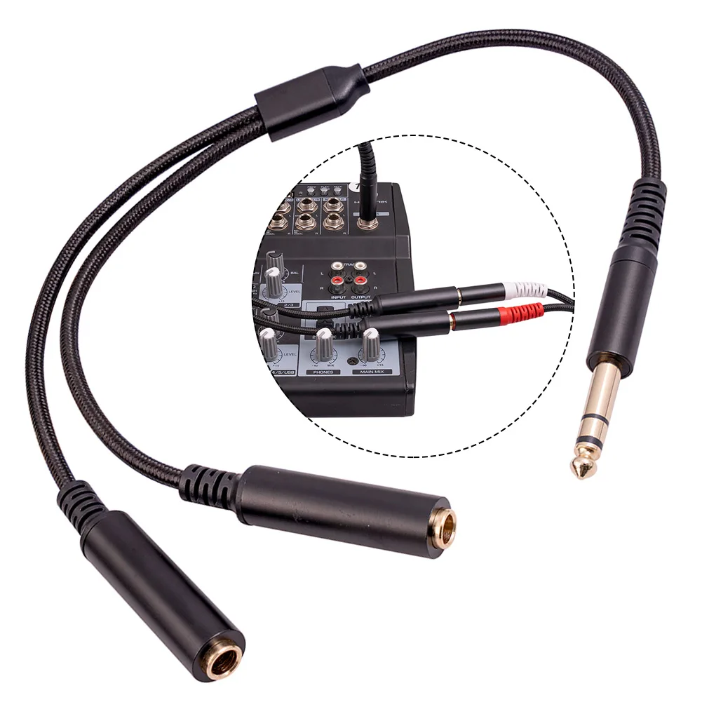 6.35mm Male To Dual Female 6.35mm TRS Stere Y Splitter Adapter Audio Cable 30CM Splitter Cable Audio Cable
6.35mm Male To Dual Female 6.35mm TRS Stere Y Splitter Adapter Audio Cable 30CM Splitter Cable Audio Cable