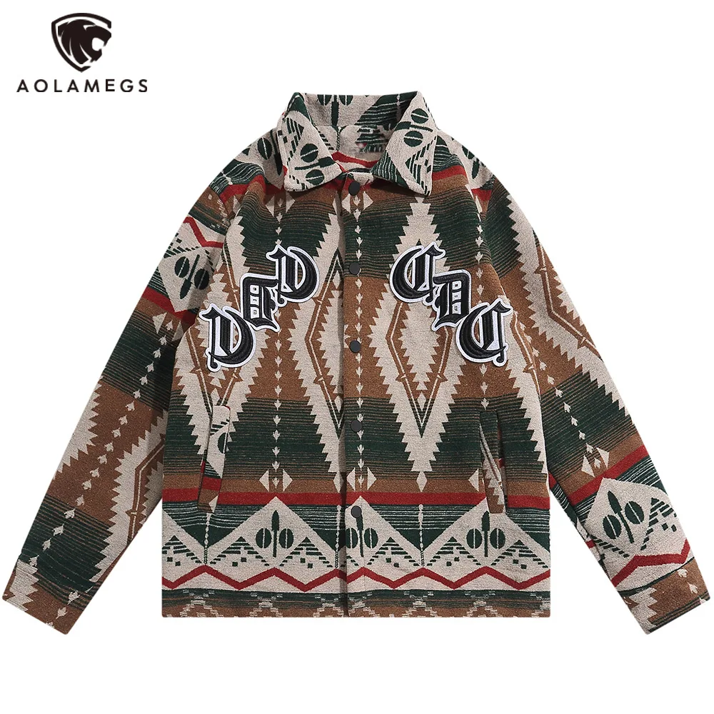 Aolamegs Men's Oversized Retro Jacket Embroidery Color Men Long-Sleeve Shirt Hip Hop High Street Coat Couple Casual Streetwear
Aolamegs Men's Oversized Retro Jacket Embroidery Color Men Long-Sleeve Shirt Hip Hop High Street Coat Couple Casual Streetwear