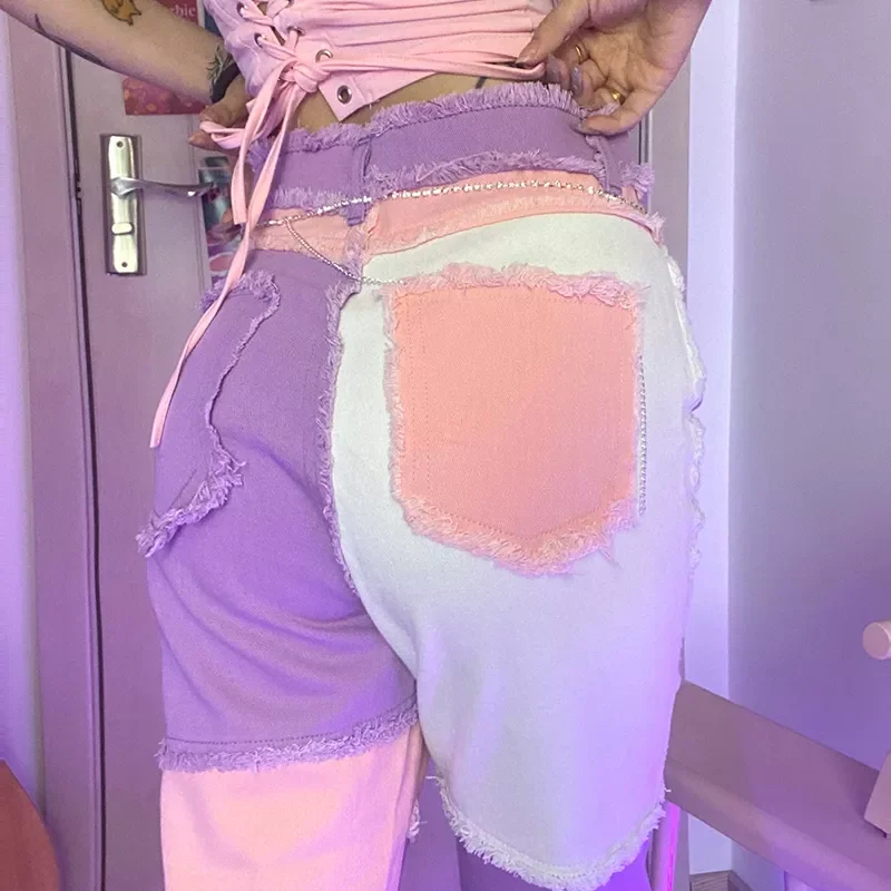 2022New New hip hop autumn Blue/Pink patchwork Jeans women High waist Hip hop straight Jeans ladies trousers female denim for wo
2022New New hip hop autumn Blue/Pink patchwork Jeans women High waist Hip hop straight Jeans ladies trousers female denim for wo