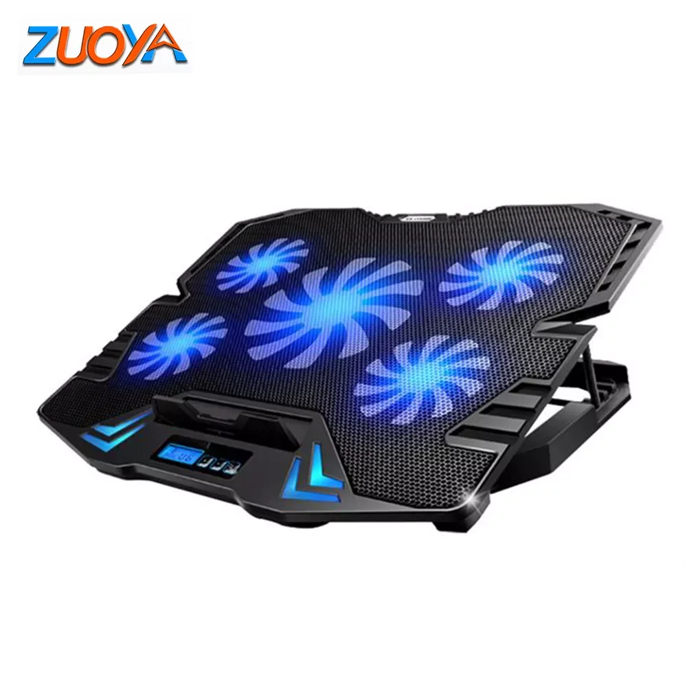 Gaming Laptop Cooler Notebook Cooling Pad 5 Silent LED Fans Powerful Air Flow Portable Adjustable Laptop Stand USB interface
Gaming Laptop Cooler Notebook Cooling Pad 5 Silent LED Fans Powerful Air Flow Portable Adjustable Laptop Stand USB interface