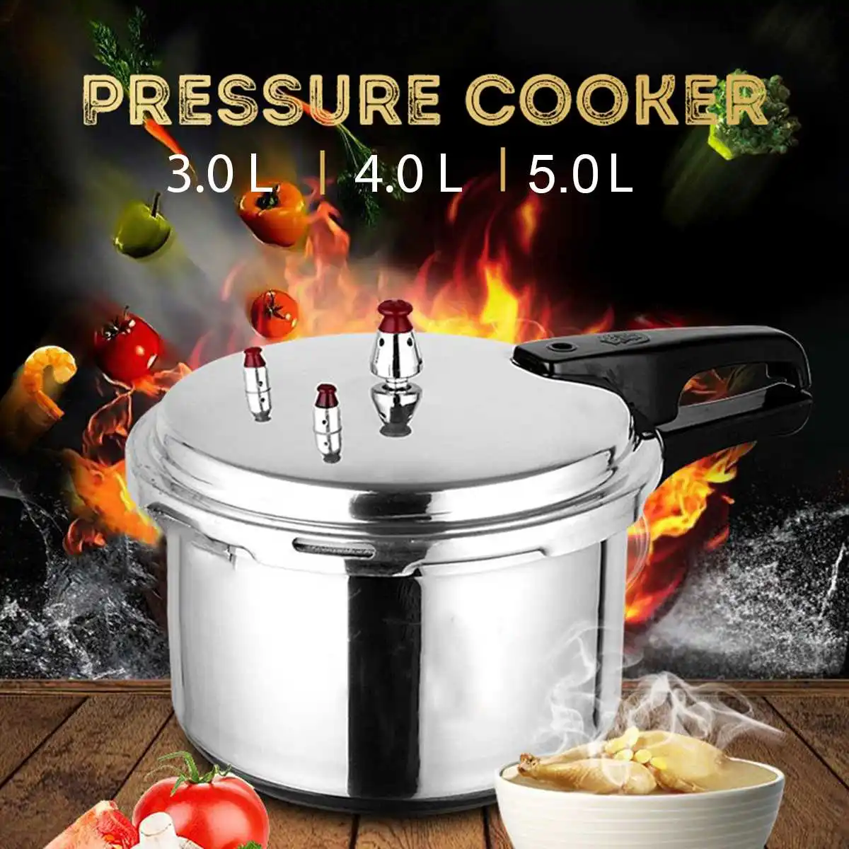 Kitchen High Pressure Cooker Cookware Soup Meat pot for Gas Stove/Induction Cooker Outdoor Camping Cook Tool Steamer
Kitchen High Pressure Cooker Cookware Soup Meat pot for Gas Stove/Induction Cooker Outdoor Camping Cook Tool Steamer