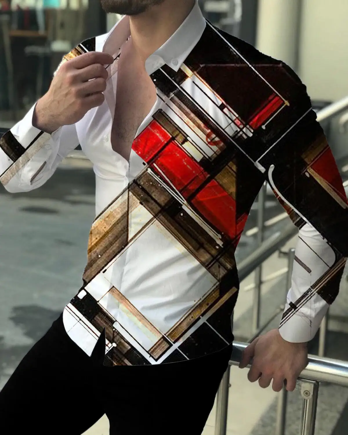 Mens Prom Fashion Luxury Cardigan Plus Size Social Men Lapel Button Down Shirt Casual Print Long Sleeve Top Gold Purple Blue
Mens Prom Fashion Luxury Cardigan Plus Size Social Men Lapel Button Down Shirt Casual Print Long Sleeve Top Gold Purple Blue