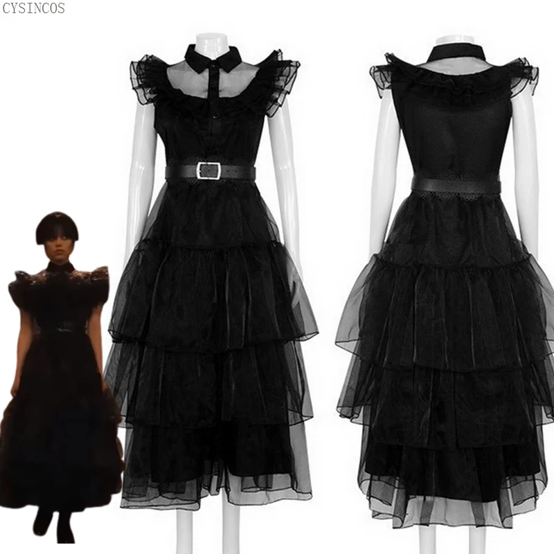 Wednesday Addams Cosplay Dress for Girl Kids Movie Wednesday Cosplay Costumes Black Gothic Dresses Halloween Party Women Clothes
Wednesday Addams Cosplay Dress for Girl Kids Movie Wednesday Cosplay Costumes Black Gothic Dresses Halloween Party Women Clothes