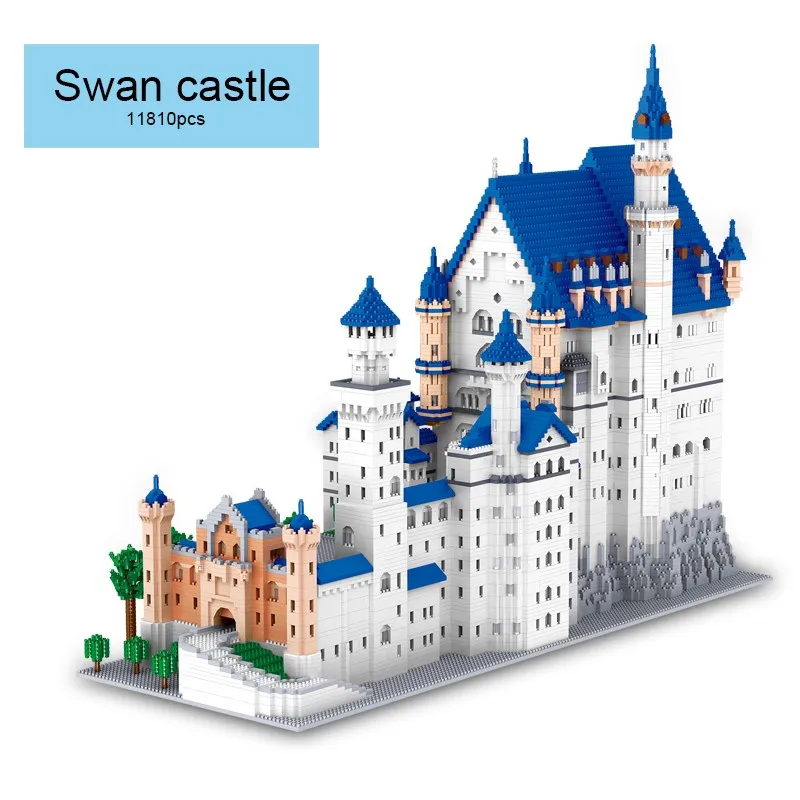 11810 PCS Mini City New Swan Stone Castle Building Blocks World Famous Architecture Bricks Educational Toys for Children Gifts
11810 PCS Mini City New Swan Stone Castle Building Blocks World Famous Architecture Bricks Educational Toys for Children Gifts