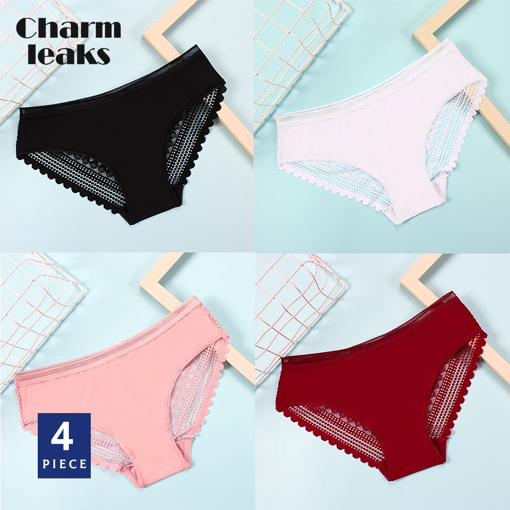 Charmleaks Ladies Mid Waist Briefs Ice Milk Silk Seamless Underwear Sexy Lace Tirn Solid Color Panties S-XL 4 PCS
Charmleaks Ladies Mid Waist Briefs Ice Milk Silk Seamless Underwear Sexy Lace Tirn Solid Color Panties S-XL 4 PCS