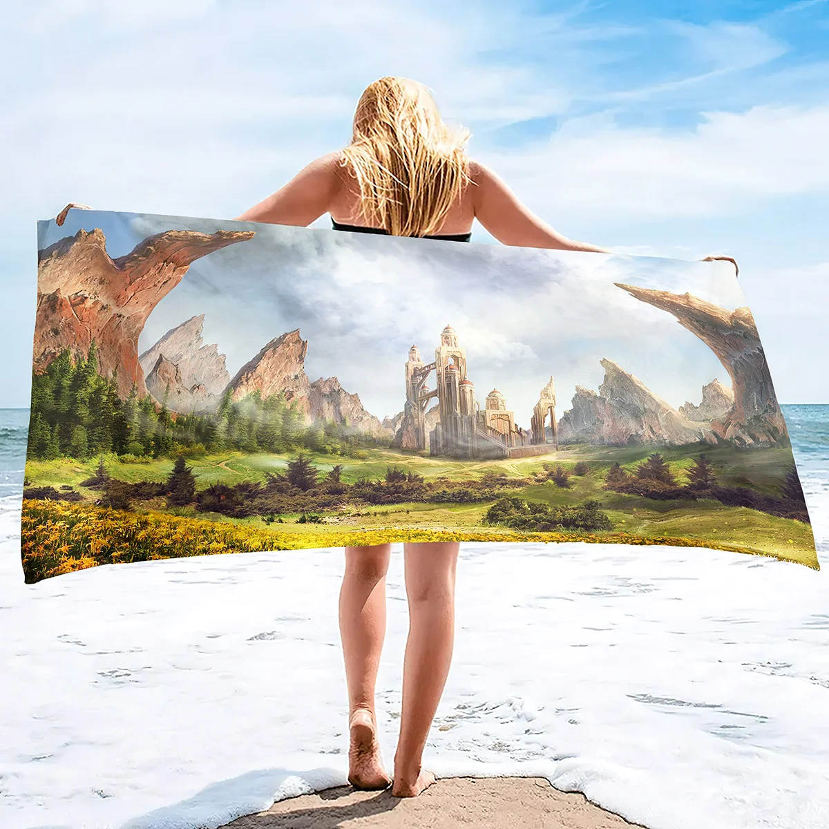 Custom Beach Towel, Fantasy Castle Beach Towels,Customized Microfiber Beach Towels Sand Free Quick Dry Pool Towels for Adult,Kid
Custom Beach Towel, Fantasy Castle Beach Towels,Customized Microfiber Beach Towels Sand Free Quick Dry Pool Towels for Adult,Kid