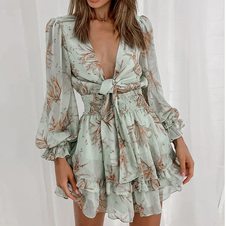 floral print Elegant Long Sleeve Dress Woman Fairy sweet Floral Midi Dress One Piece Summer Chiffon Beach
floral print Elegant Long Sleeve Dress Woman Fairy sweet Floral Midi Dress One Piece Summer Chiffon Beach