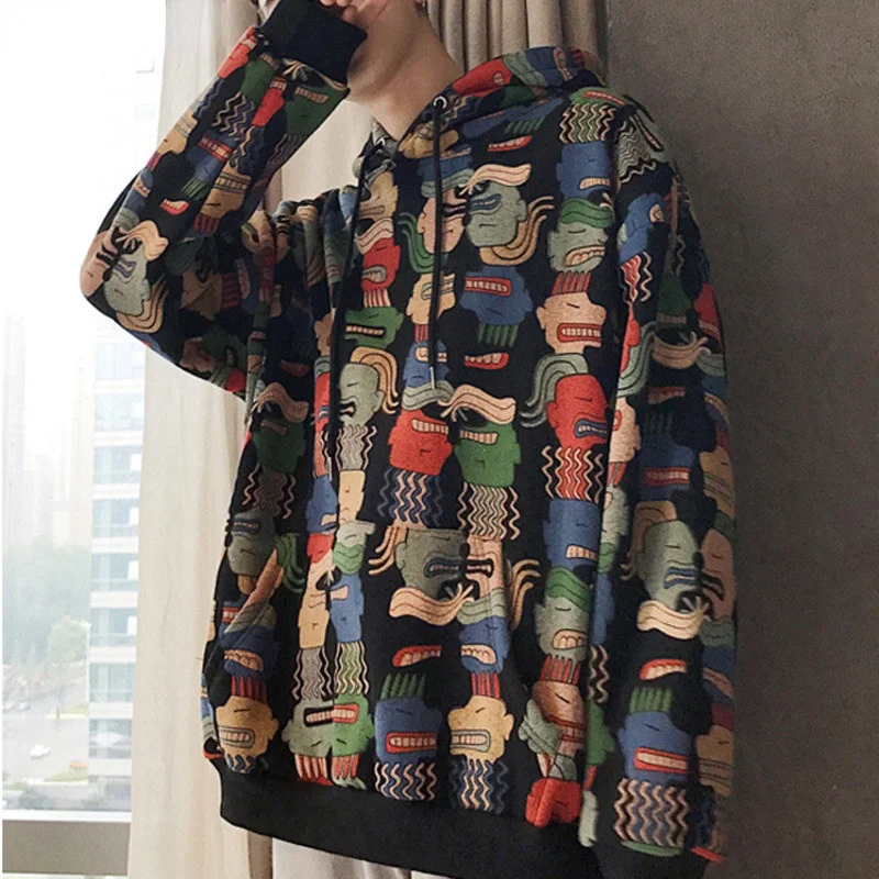 Printed Sweater Men's and Women's Hoodie Harajuku Loose Hooded Student Jacket Streetwear Male Hip-hop Sweater Autumn sweatshirts
Printed Sweater Men's and Women's Hoodie Harajuku Loose Hooded Student Jacket Streetwear Male Hip-hop Sweater Autumn sweatshirts